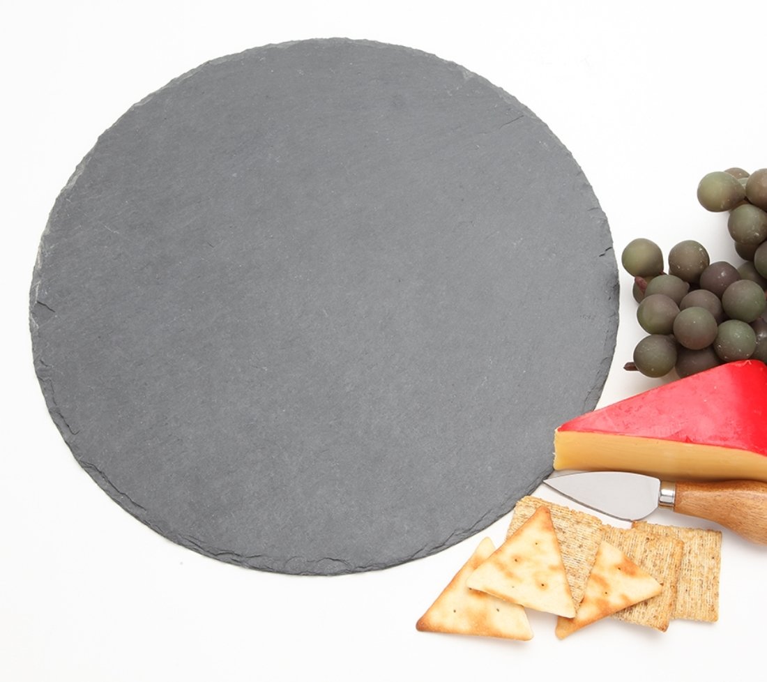 Personalized Slate Cheese Board Round 12 x 12