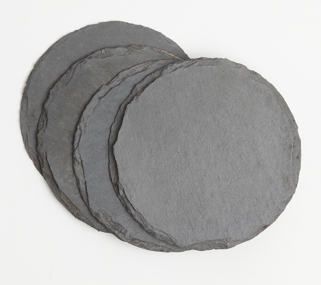 Personalized Slate Coasters Round Engraved Slate Coaster Set