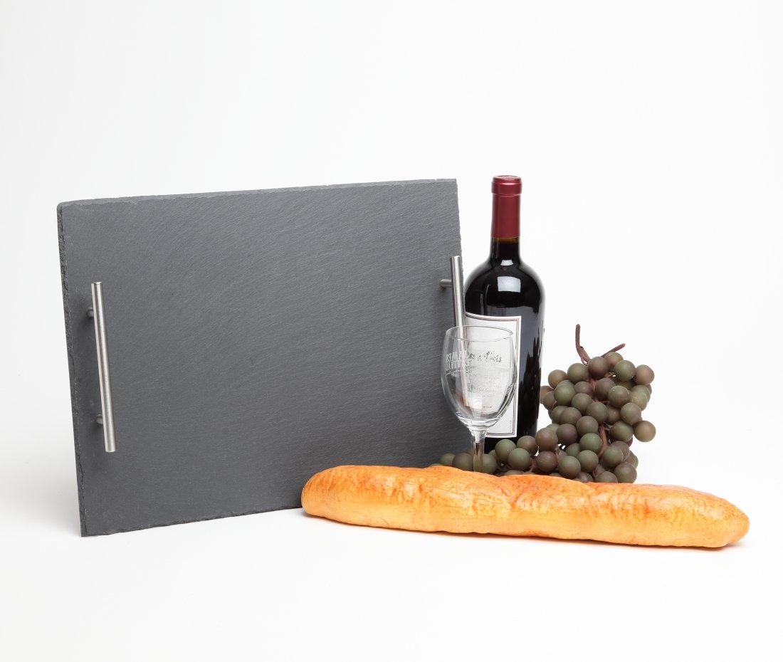 Personalized Slate Serving Tray Custom Engraved Cheese Board 15 x 12