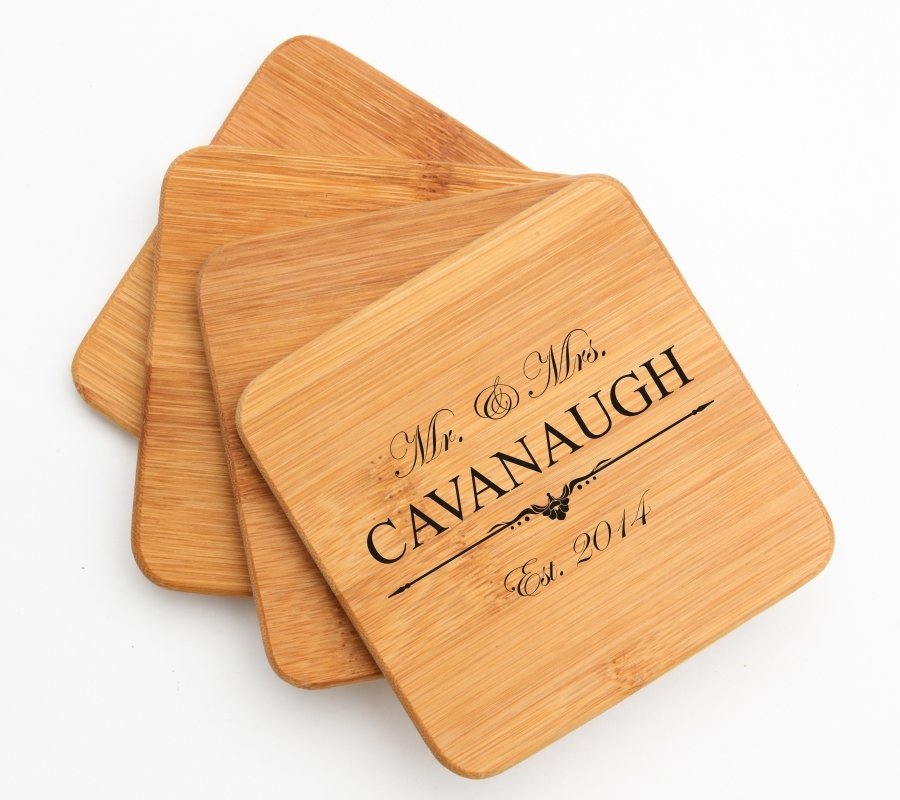 Personalized Bamboo Coasters