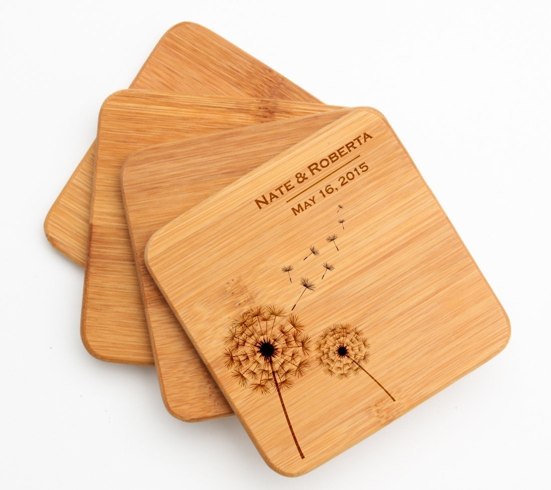 Personalized Bamboo Coasters