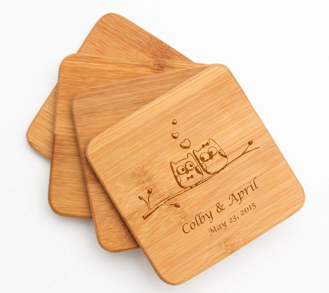Personalized Bamboo Coasters