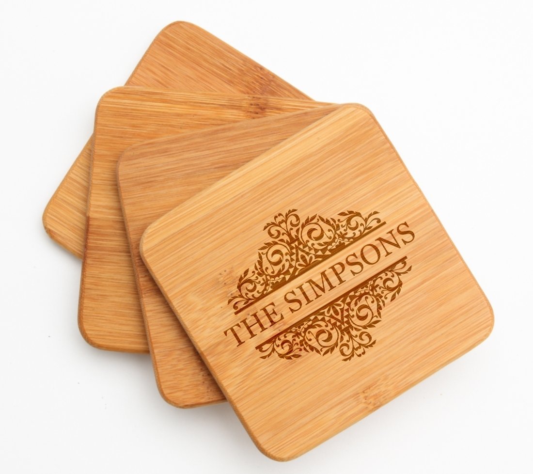 Personalized Bamboo Coasters