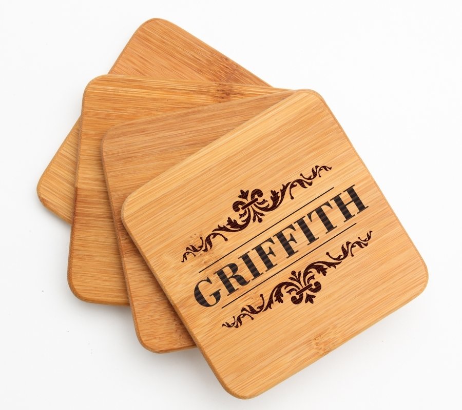 Engraved Bamboo Coasters