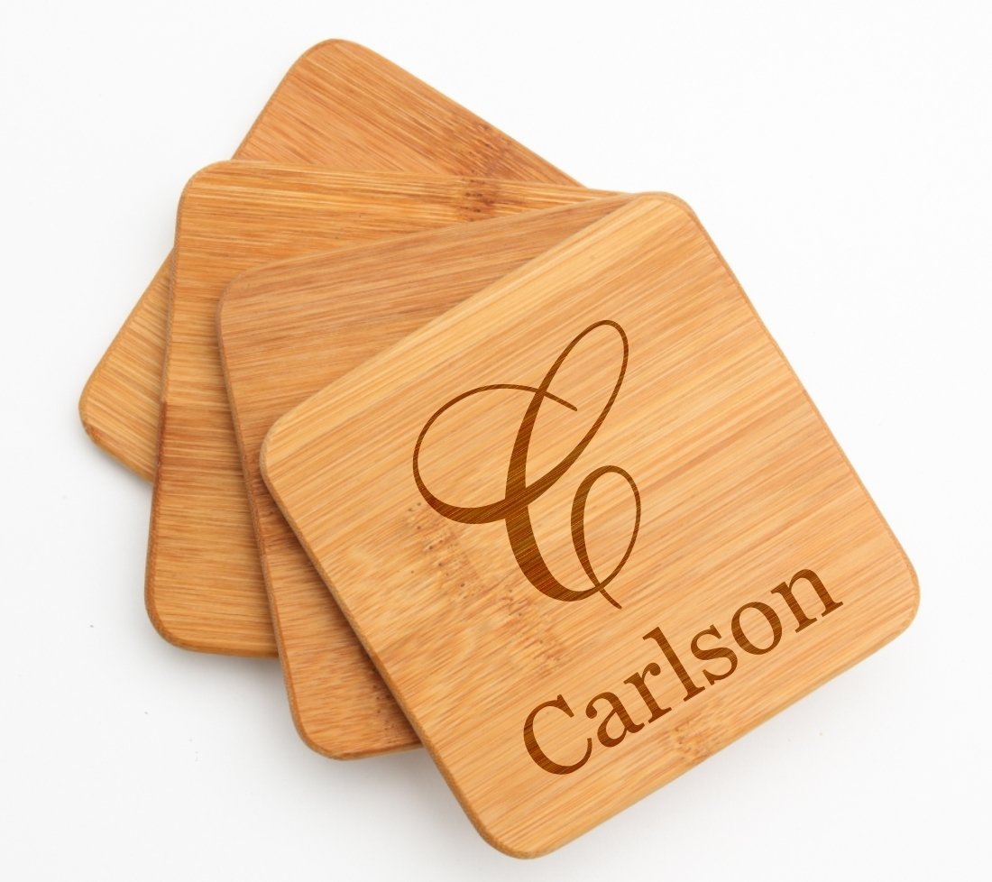 Personalized Bamboo Cutting Board Engraved 12 x 8 DESIGN 3