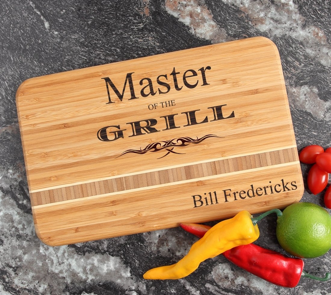 Personalized Bamboo Cutting Board Engraved 12 x 8 DESIGN 23 CBE-023