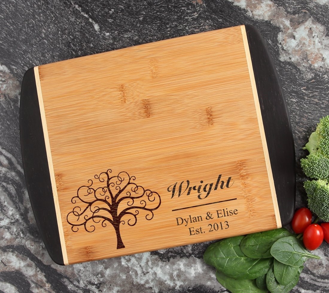 Cutting Board Engraved Personalized Bamboo 12 x 9 DESIGN 18 CBI-018
