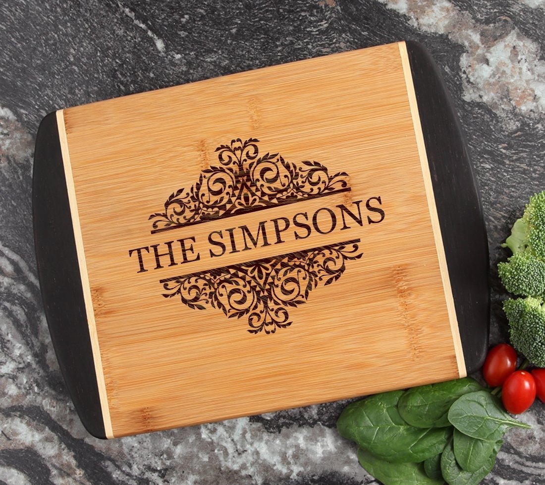 Cutting Board Engraved Personalized Bamboo 12 x 9 DESIGN 39 CBI-039