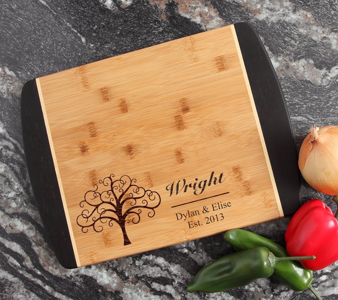 Engraved Cutting Board Personalized Bamboo 15 x 11 DESIGN 18 CBJ-018