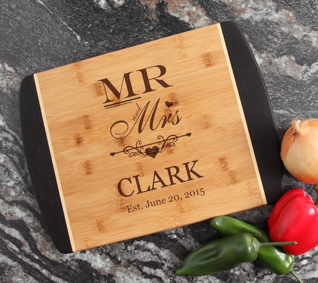 Engraved Cutting Board Personalized Bamboo 15 x 11 DESIGN 21 CBJ-021
