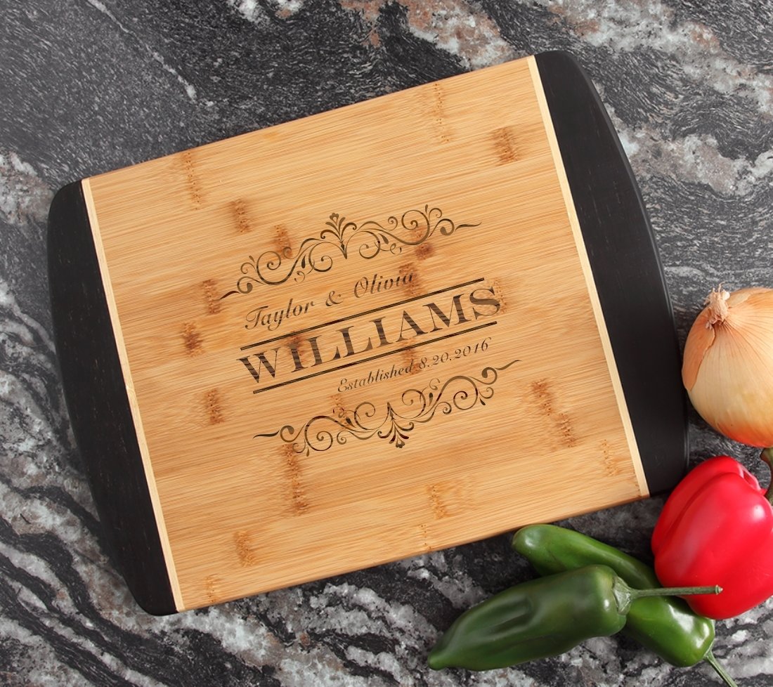 Engraved Cutting Board Personalized Bamboo 15 x 11 DESIGN 34 CBJ-034