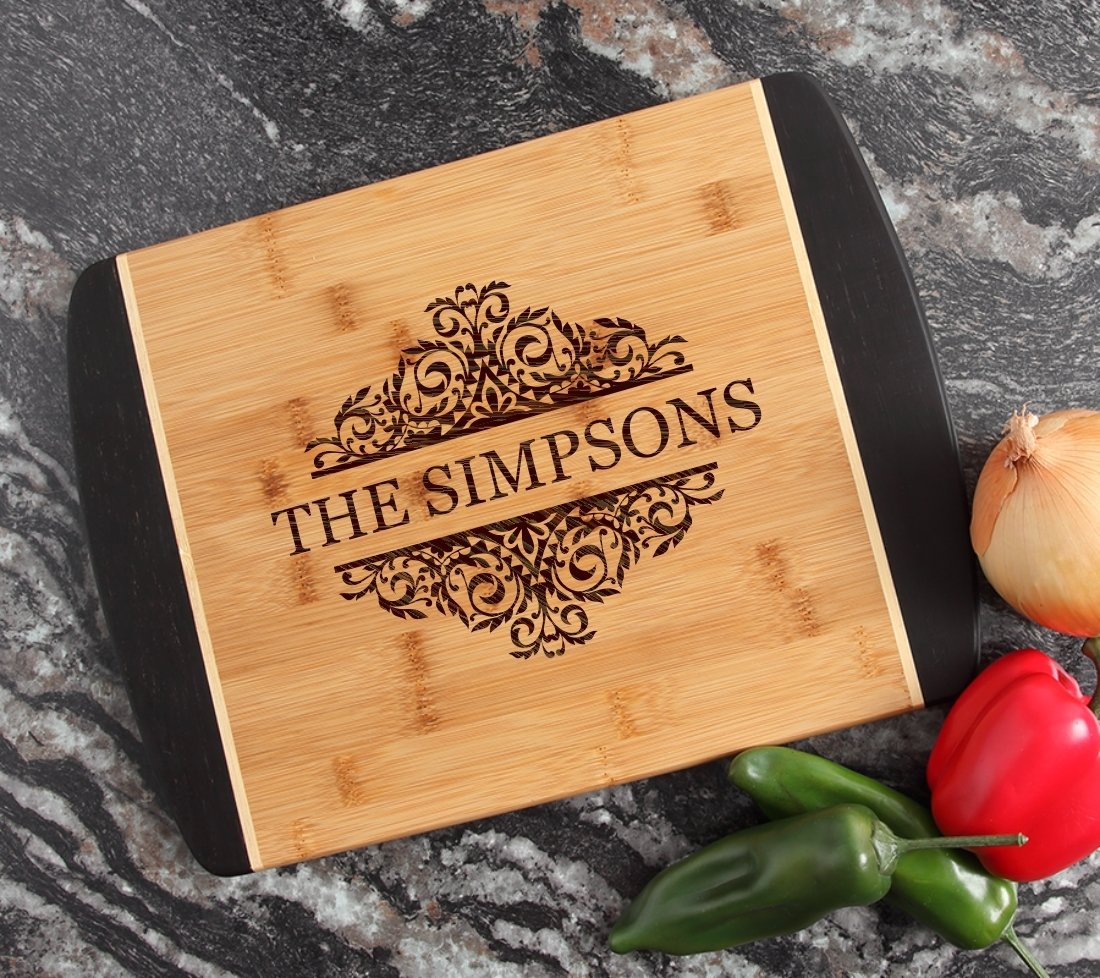 Engraved Cutting Board Personalized Bamboo 15 x 11 DESIGN 39 CBJ-039
