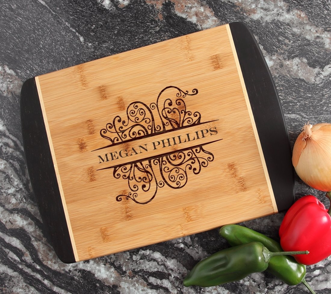 Engraved Cutting Board Personalized Bamboo 15 x 11 DESIGN 4 CBJ-004