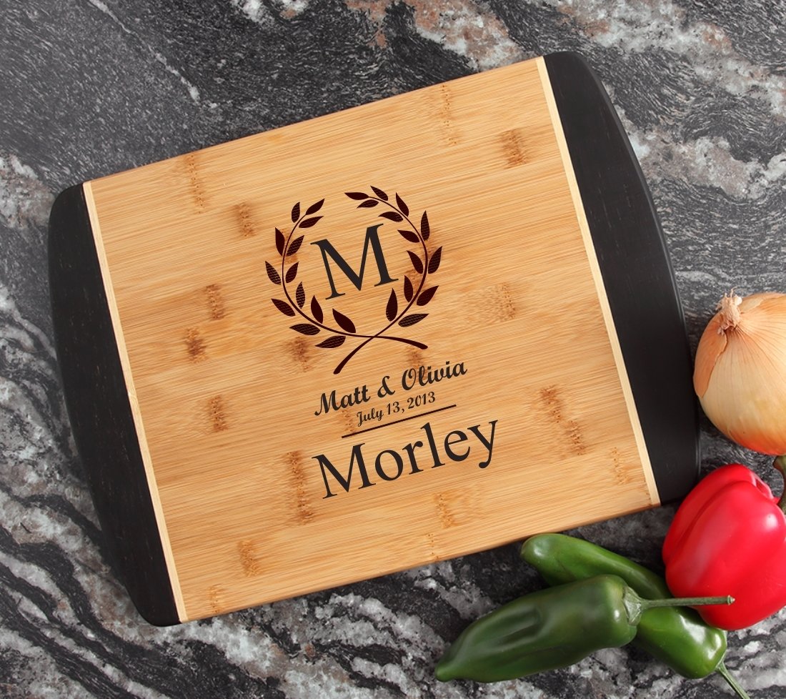 Engraved Cutting Board Personalized Bamboo 15 x 11 DESIGN 6 CBJ-006