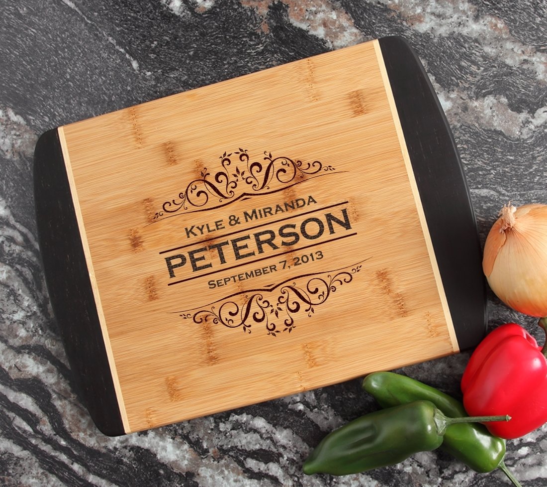 Engraved Cutting Board Personalized Bamboo 15 x 11 DESIGN 7 CBJ-007