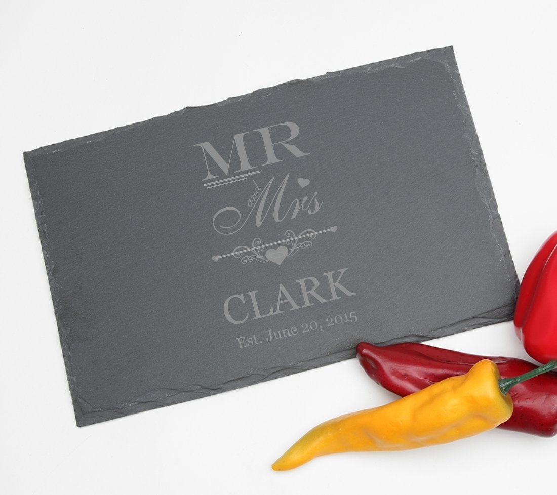 Personalized Slate Cheese Board 11 x 7 DESIGN 21 SCBS-021