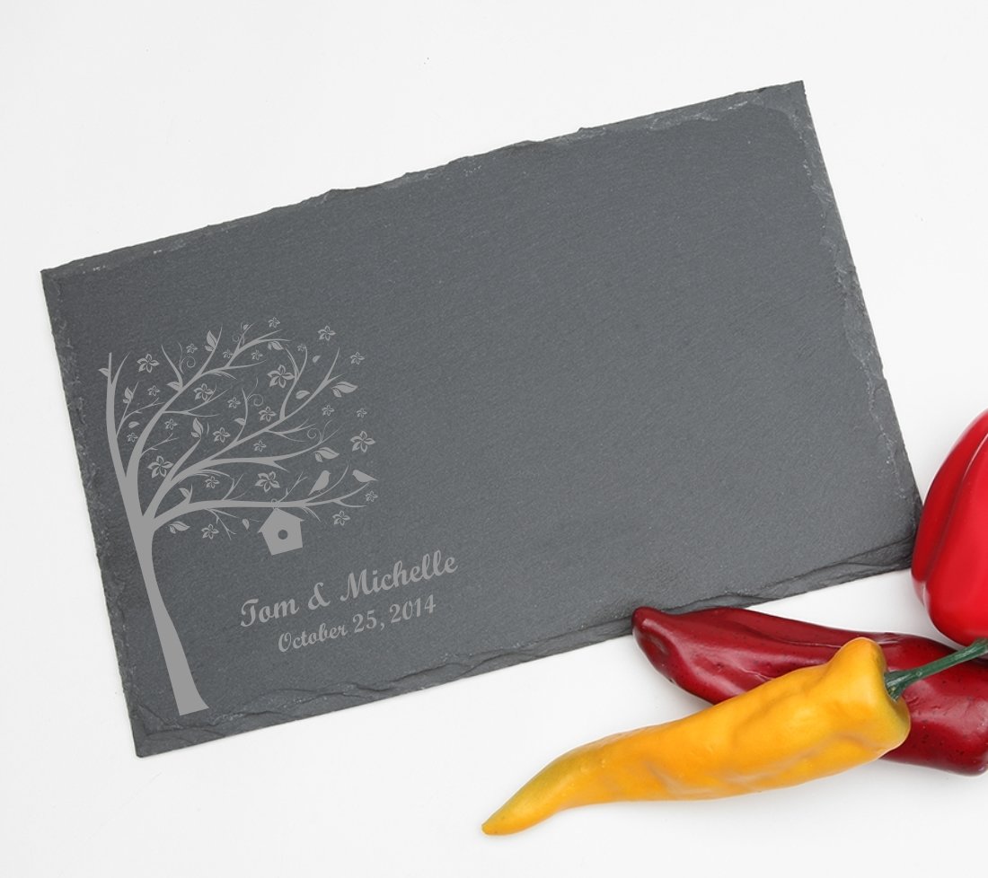 Personalized Slate Cheese Board 11 x 7 DESIGN 27 SCBS-027
