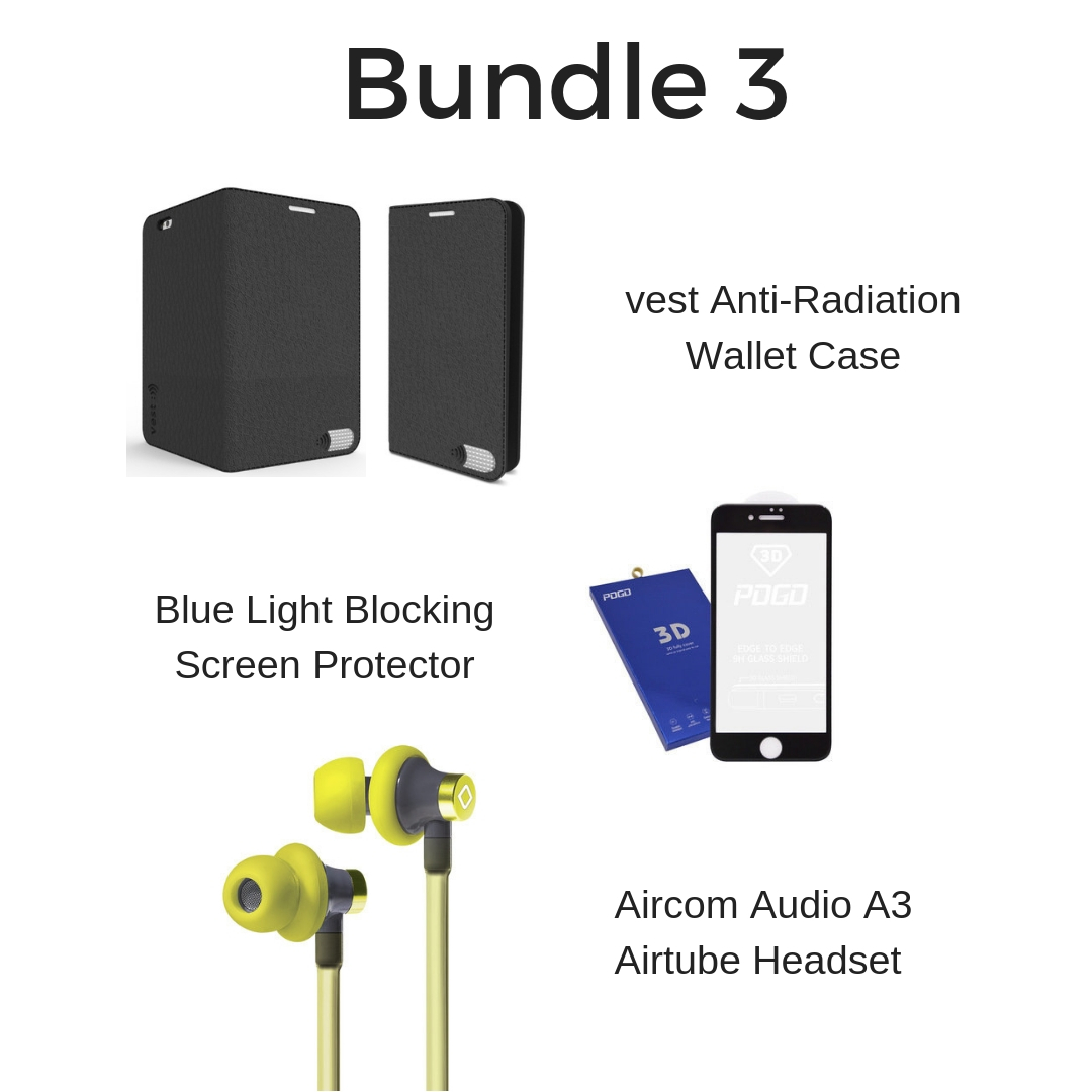 Wallet Case, Headset & Blue Light Screen Protector 00347