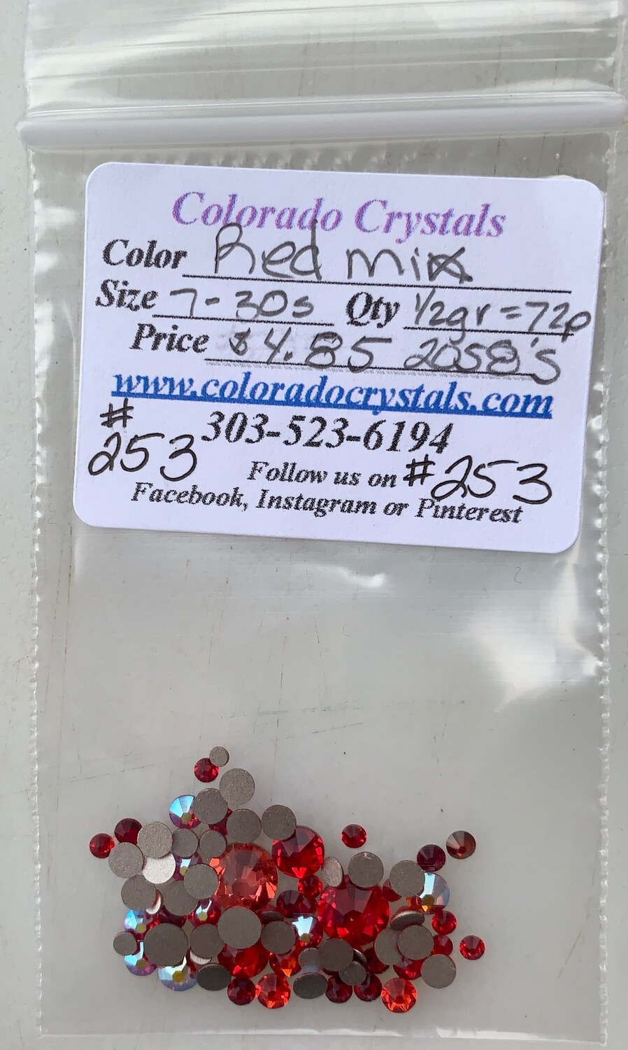 Red mix Swarovski Crystals Red mix Swarovski Crystals