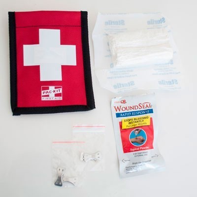 Climber's Blood Stopper First Aid with Wound Seal Kit, Fabric Pouch Climber's Blood Stopper First Aid with Wound Seal Kit, Fabric Pouch