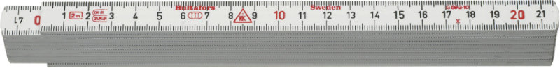 Folding Rule G59 — 2m, 10 sections (White) Folding Rule G59 — 2m, 10 sections (White)