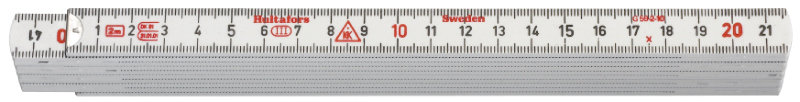 Folding Rule GE59 — 2m, 10 sections (White) Folding Rule GE59 — 2m, 10 sections (White)