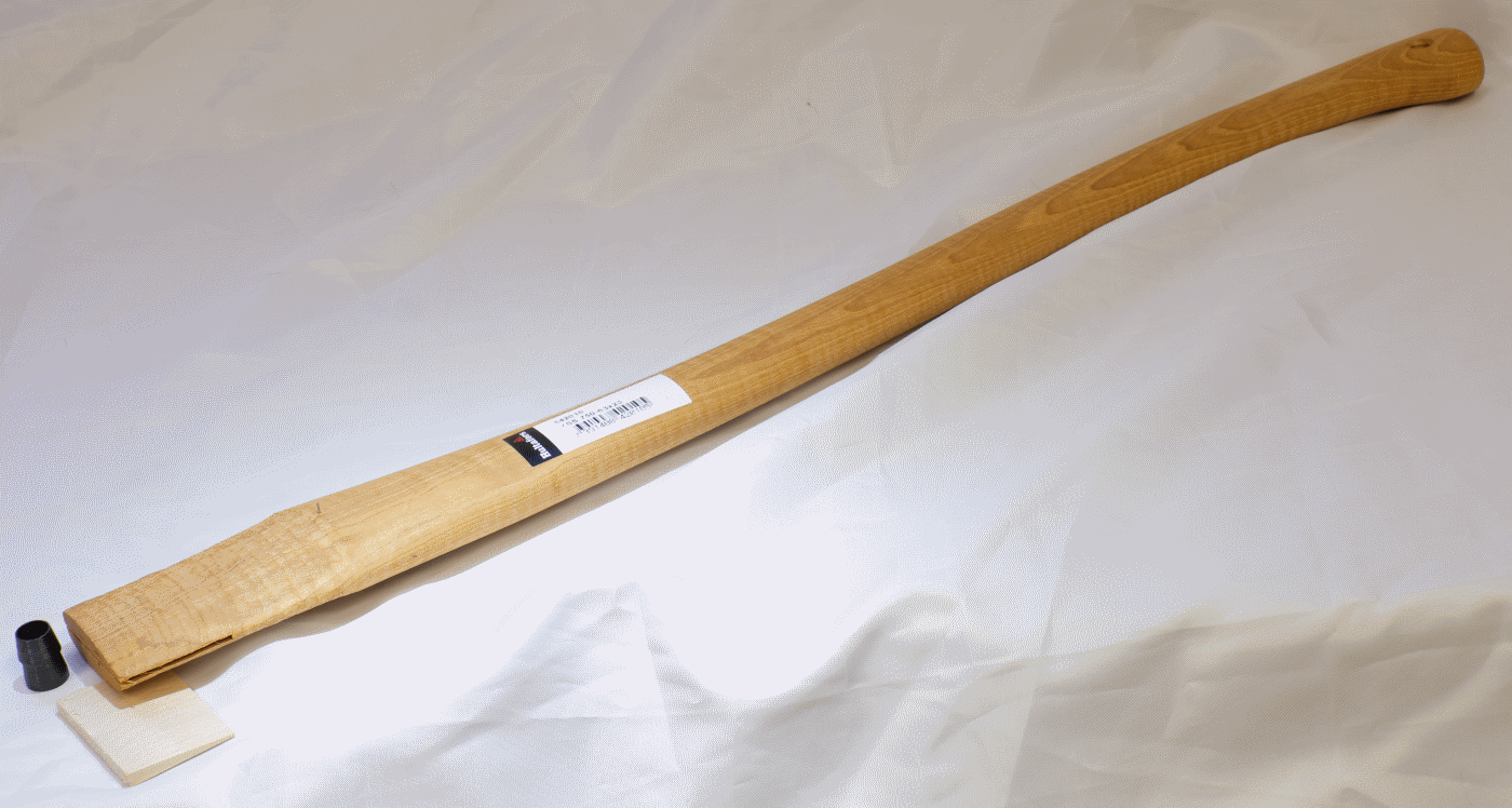 Axe Shaft Curved With Wooden Wedge—Spare Handle YSS 750-63x23 Axe Shaft Curved With Wooden Wedge—Spare Handle YSS 750-63x23