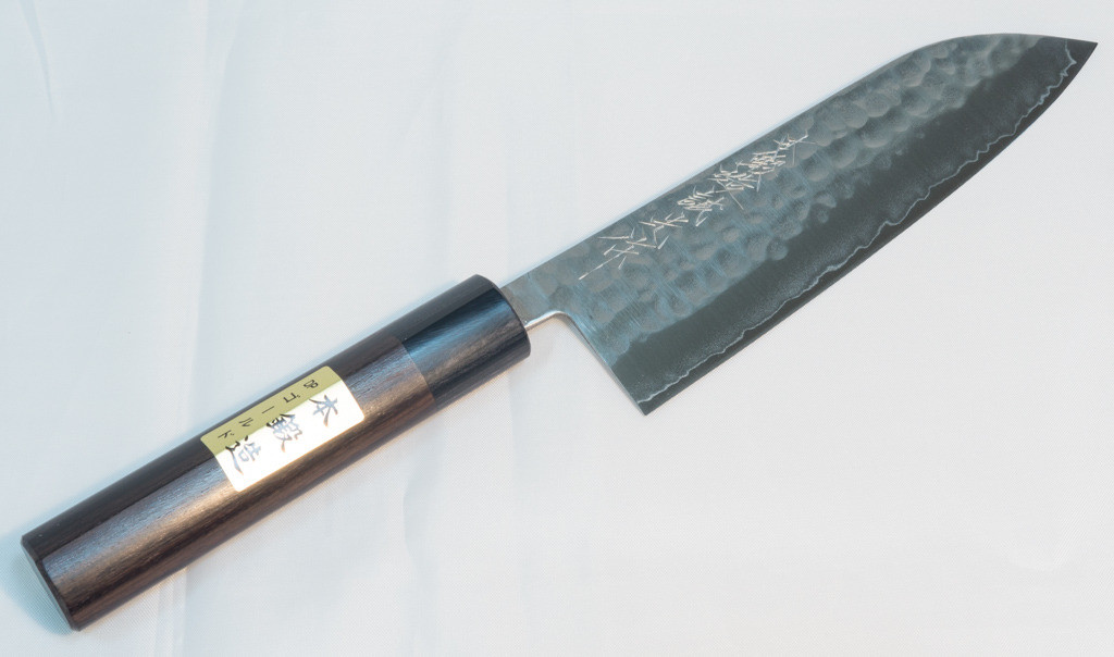 Santoku Knife 170mm with Red Sandal Wood Handle Santoku Knife 170mm with Red Sandal Wood Handle