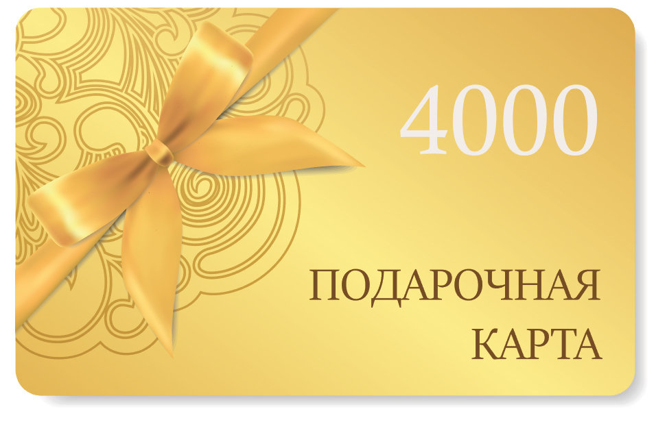 Подарочная карта на сумму 4000 рублей Подарочная карта на сумму 4000 рублей