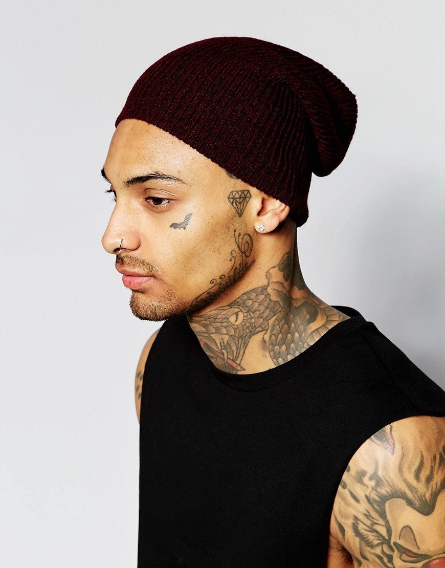 Gorro holgado en burdeos TN-2300054