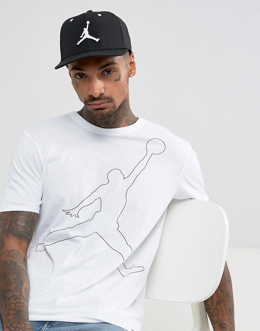 Gorra con broche trasero negra con detalle de hombre saltando 619360-017 de Nike Jordan TN-2300067