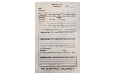 Four-Part Decision Forms (Pack of 50) Four-Part Decision Forms (Pack of 50)
