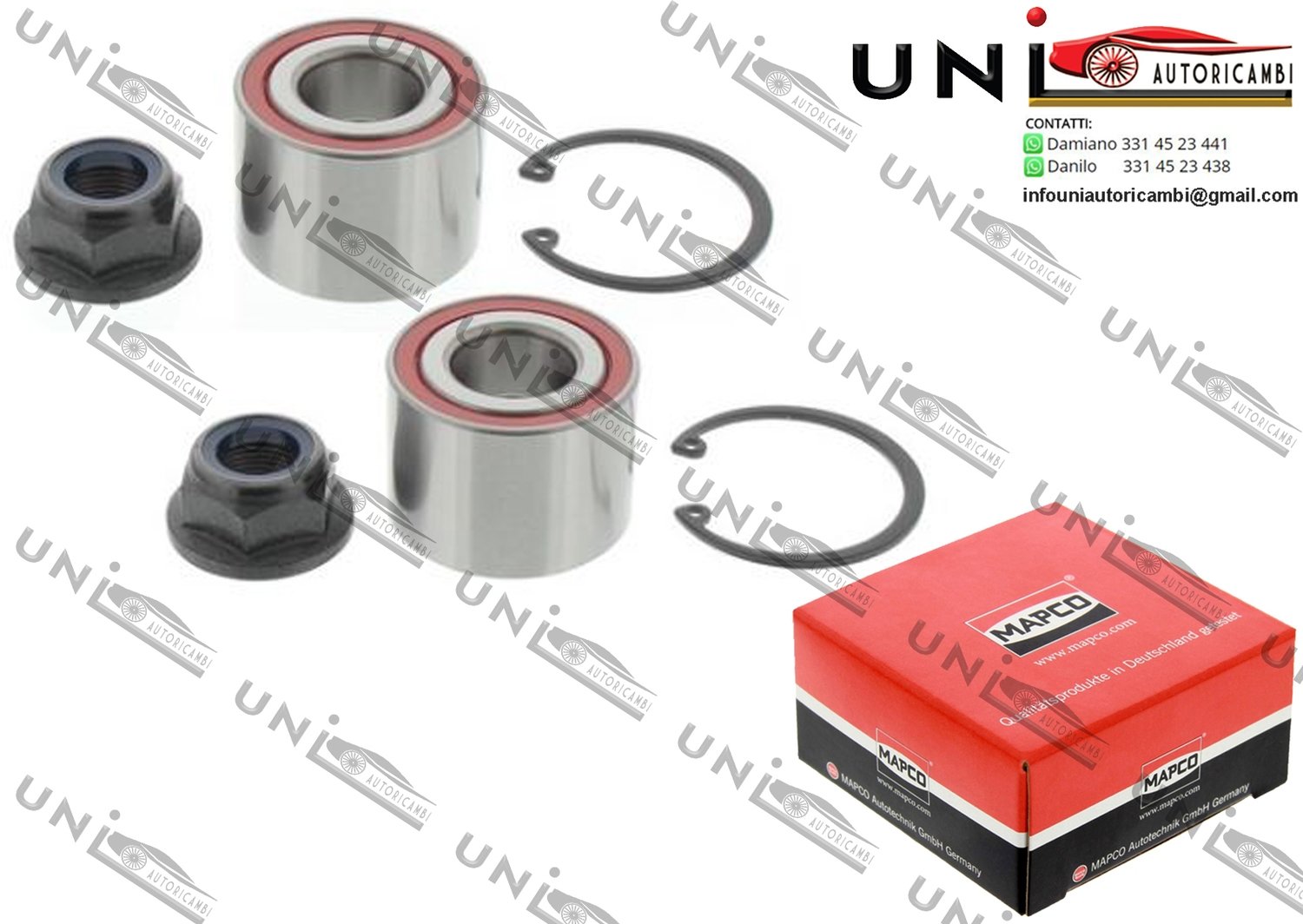 KIT CUSCINETTO RUOTA POSTERIORE NISSAN NOTE I 1.5 DCI 63KW 2010 W413092