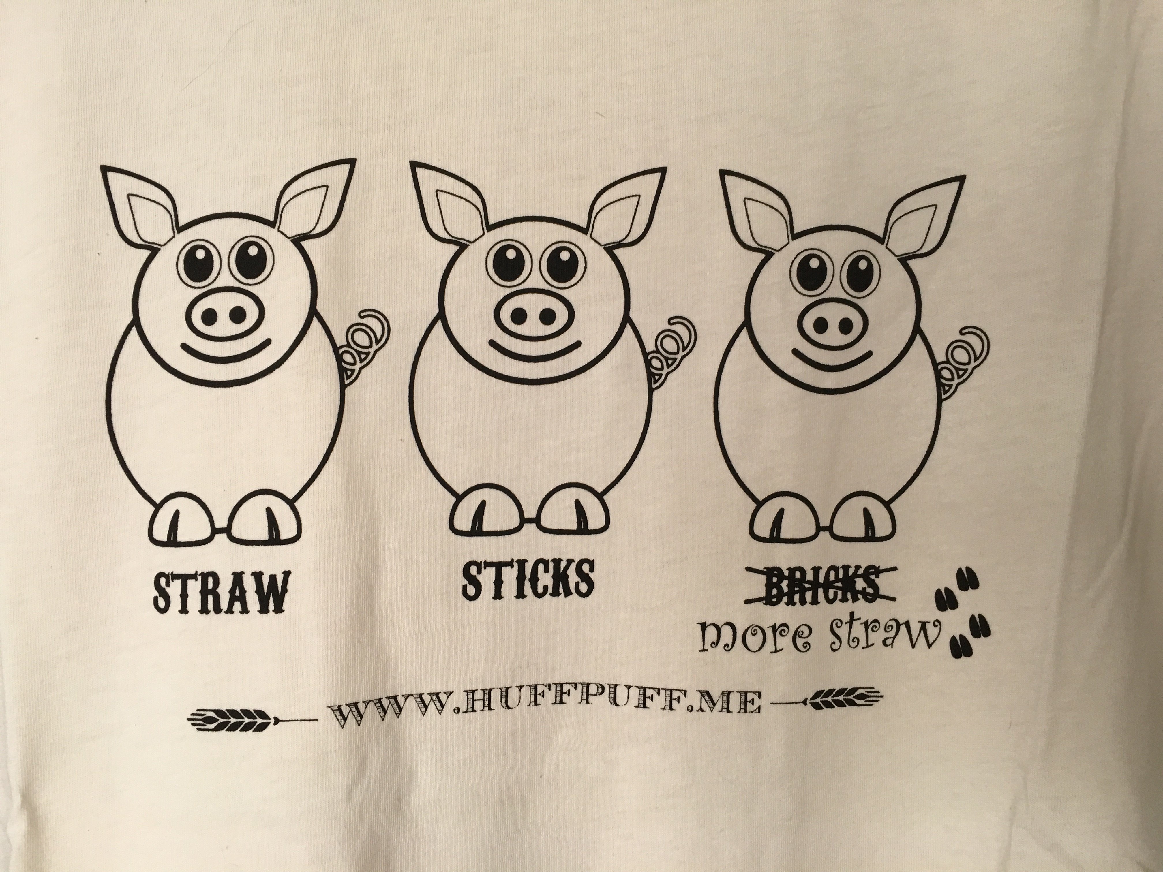 'Straw Not Bricks' Organic Fair Wear Cotton T-Shirt - Free Delivery