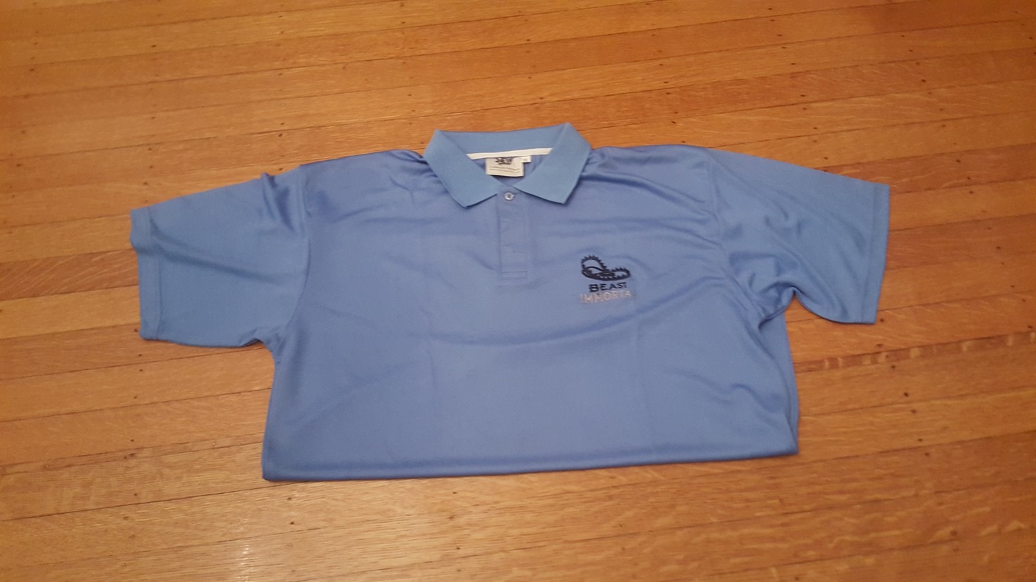 Beast Immortal dri-fit light blue polo shirt Beast Immortal dri-fit light blue polo shirt