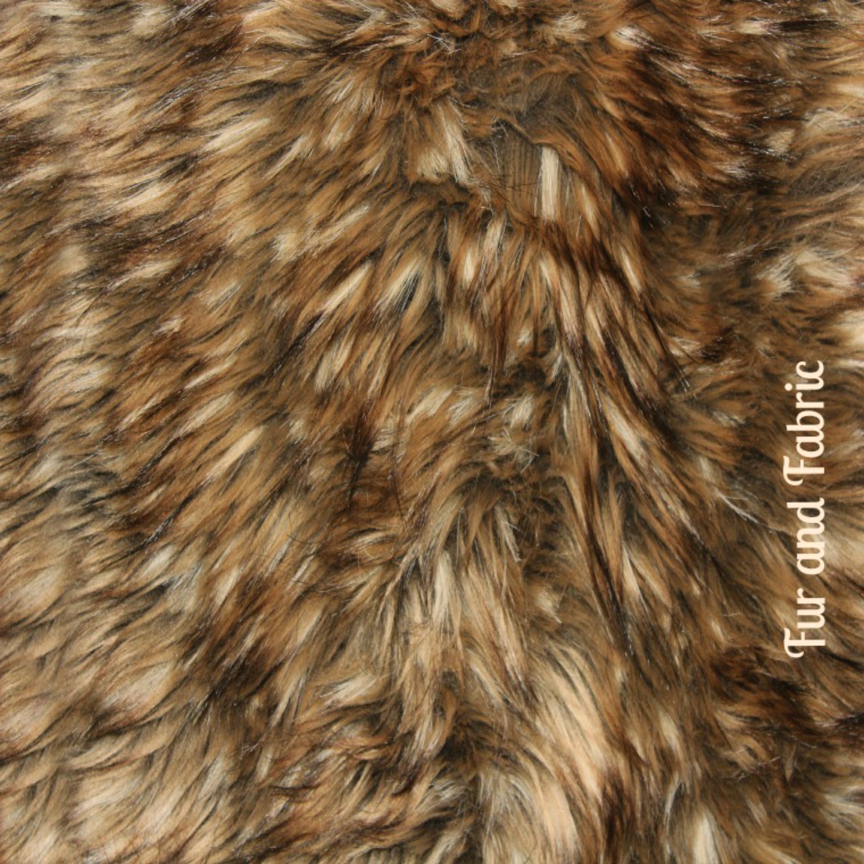 Medium Brown Wolf Premium Faux Fur Throw Blanket With Minky Cuddle Fur Lining