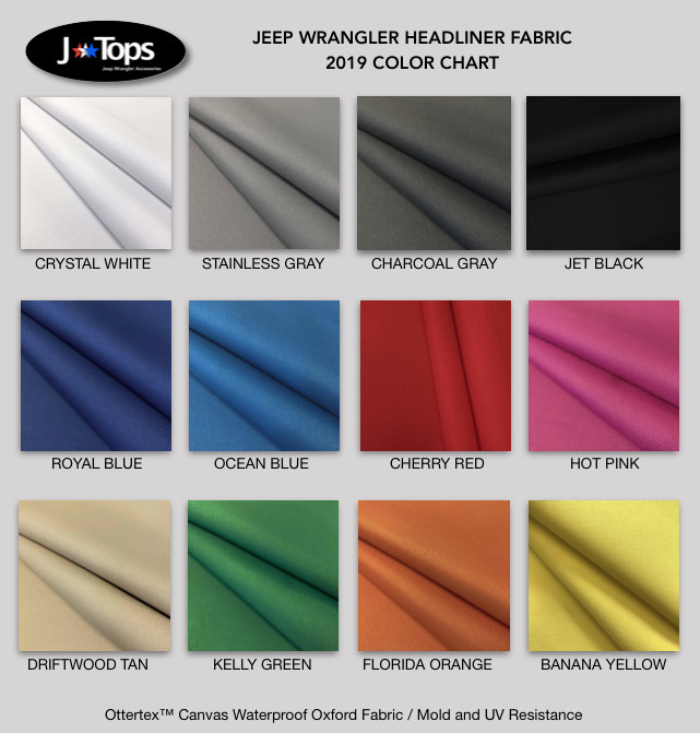 Jeep Wrangler Headliners - Free Color Samples | JTops