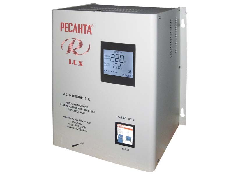 Стабилизатор напряжения серии LUX РЕСАНТА АСН-10000Н/1-Ц 63_6_18