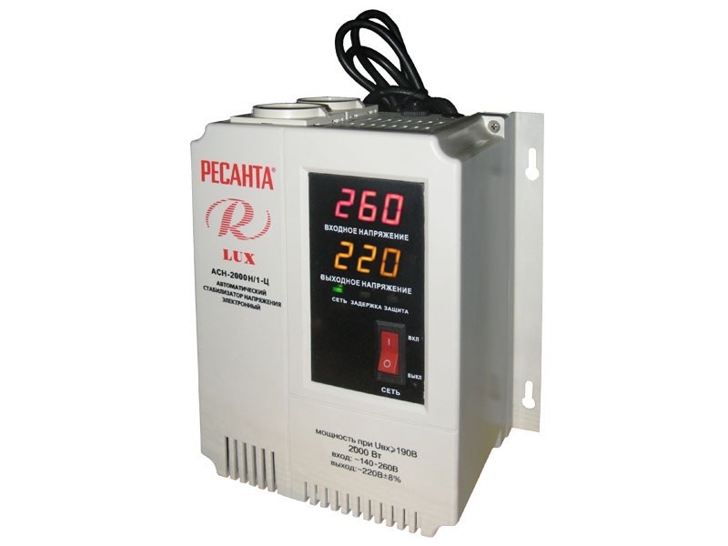 Стабилизатор напряжения серии LUX РЕСАНТА АСН-2000Н/1-Ц 63_6_15