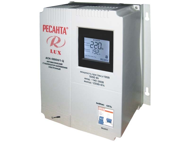 Стабилизатор напряжения серии LUX РЕСАНТА АСН-5000Н/1-Ц 63_6_16