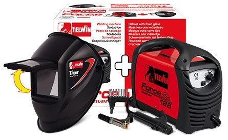 Сварочный аппарат Telwin FORCE 125 ACD + WELDING HELMET 815861