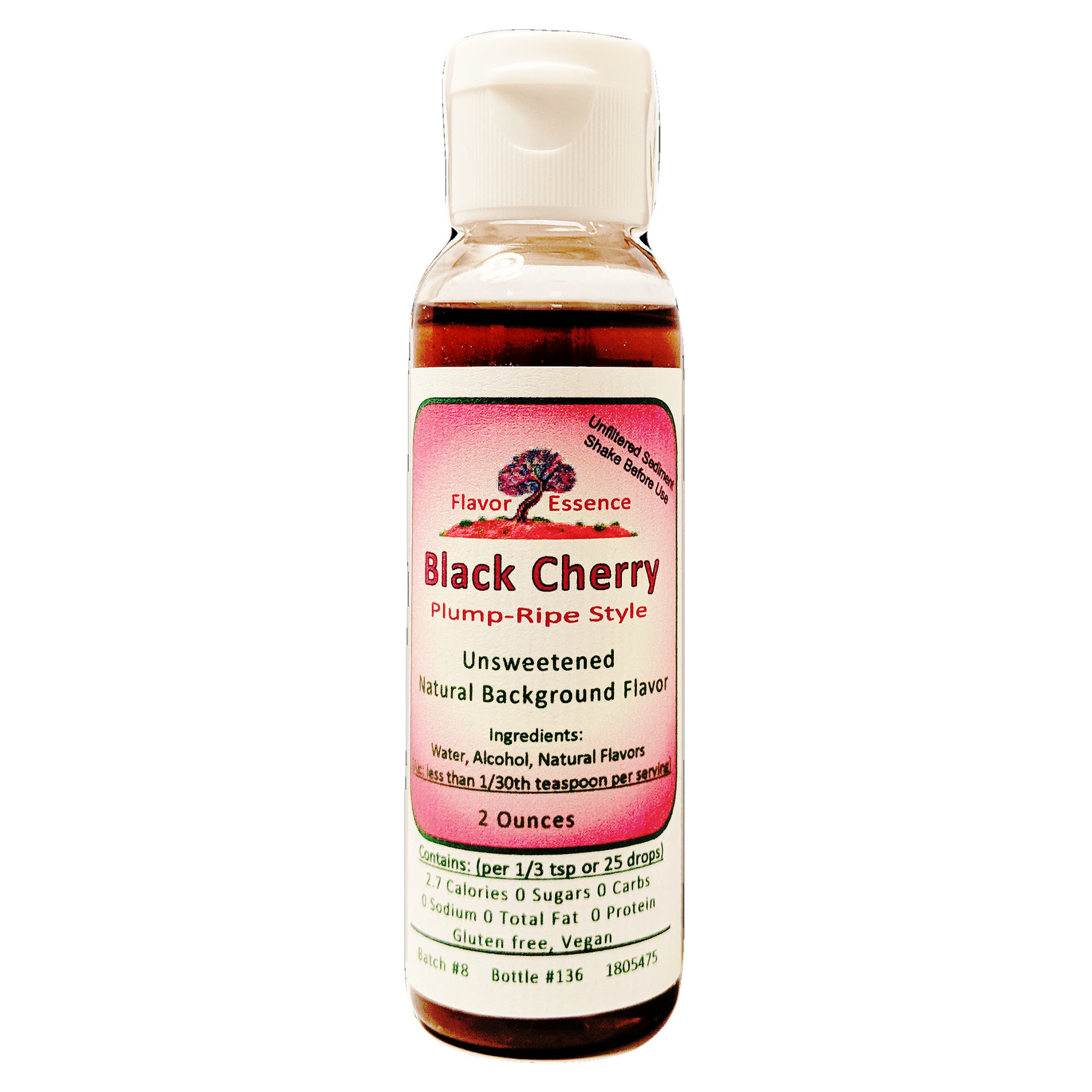Flavor Essence BLACK CHERRY (Plump-Ripe Style) -Unsweetened Natural Flavoring BC-