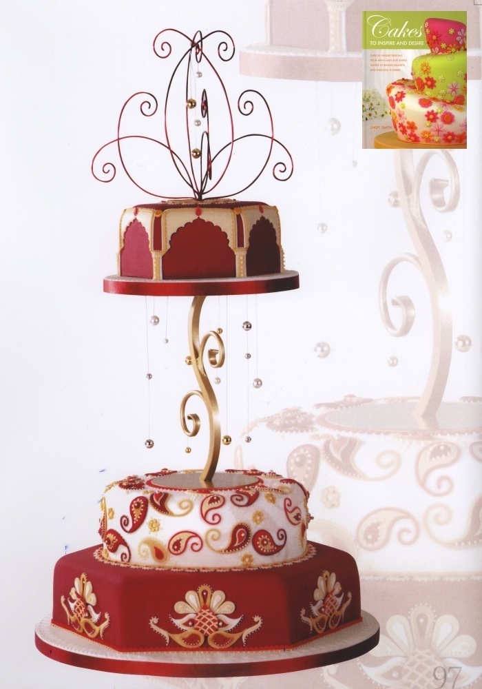 Eastern Ornament wedding cake from Lindy Smith's 'Cakes to Inspire and Desire' book