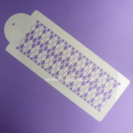 Argyle Pattern Cake Side Stencil (C719) SKU179601