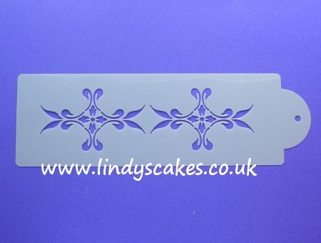 French Medallion Side Design Stencil (C068) SKU17999