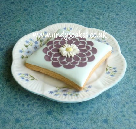 Modern Floral Stencil for cookie and cake tops