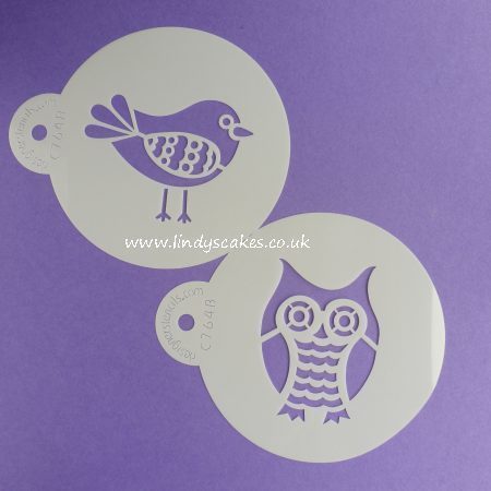 Retro Owl and Bird Stencil Set (C764) SKU178142