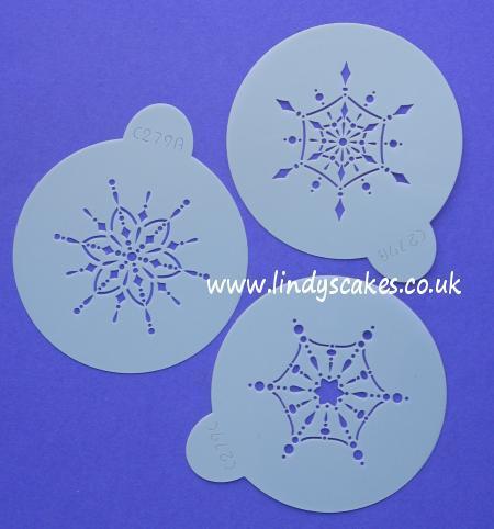 Snowflakes - Jewelled Snowflake Stencils (C279) SKU17827