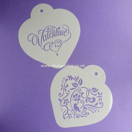 Hearts - Valentine Heart Cake and Cookie Stencil Set (CS078) SKU178211