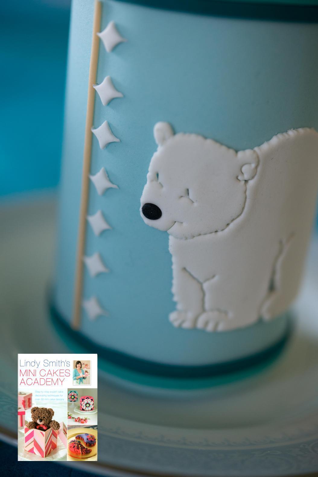 The scallop diamonds work a treat on this baby bottle mini cake - they are the perfect size